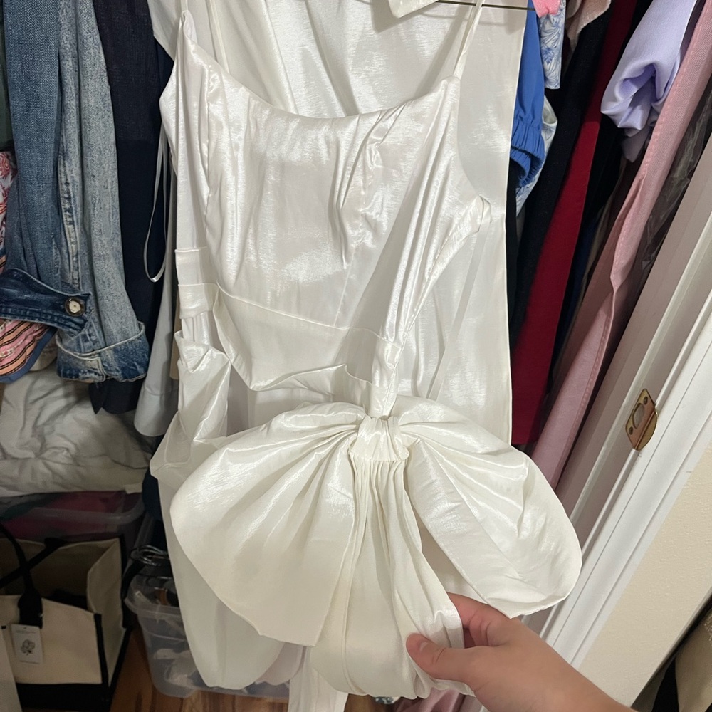 White mini dress